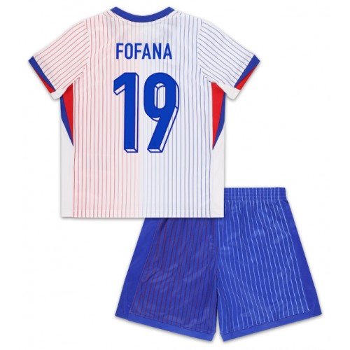 Dětský Fotbalový dres Francie Youssouf Fofana #19 ME 2024 Venkovní Krátký Rukáv (+ trenýrky)